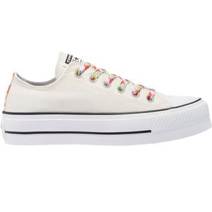 New Converse Womens Chuck Taylor All Star Platform Sneaker Egret/White/Poppy 7.5